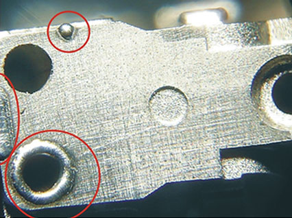 <a href='http://glass-bottle.cn/product/3.htm' class='text_a'>模具激光焊機(jī)</a>修復(fù)模具效果